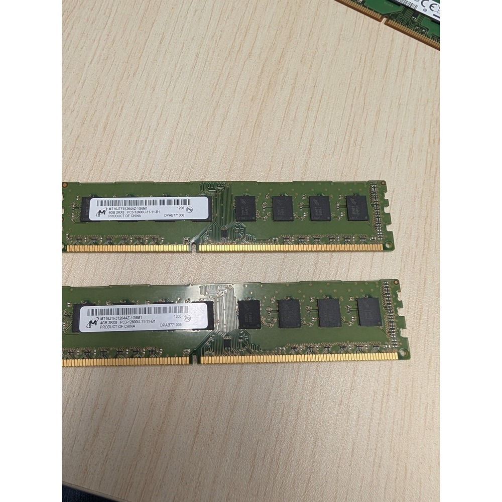 Micron 8GB Kit (2x4GB) PC3-12800U DDR3-1600MHz 2RX8 Desktop‎ RAM DIMM